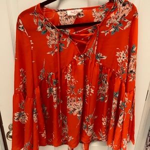 Size large printed blouse